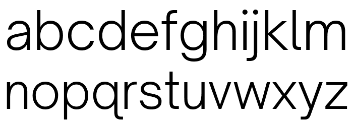 Open Sauce One Light Font LOWERCASE