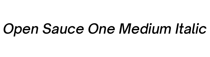 Open Sauce One Medium Italic  font caratteri gratis