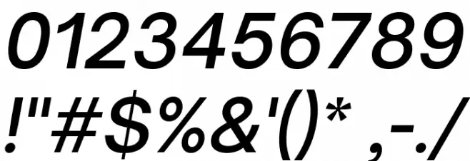 Open Sauce One Medium Italic Font OTHER CHARS