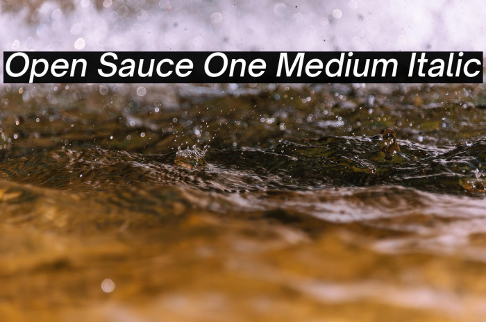 Open Sauce One Medium Italic Example 1