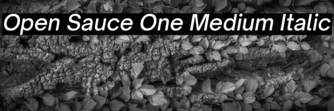 Open Sauce One Medium Italic Font examples
