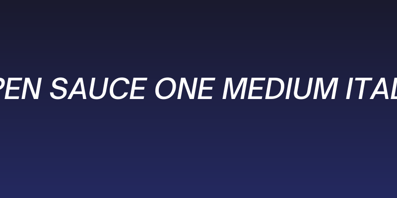 Open Sauce One Medium Italic Social Header