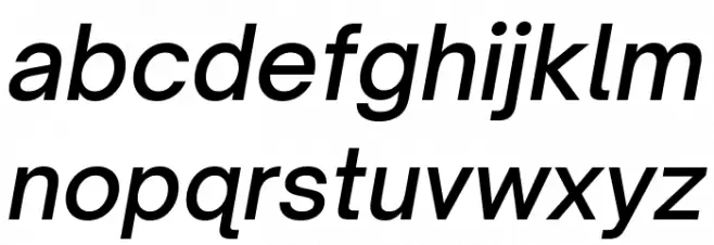 Open Sauce One Medium Italic Font Litere mici
