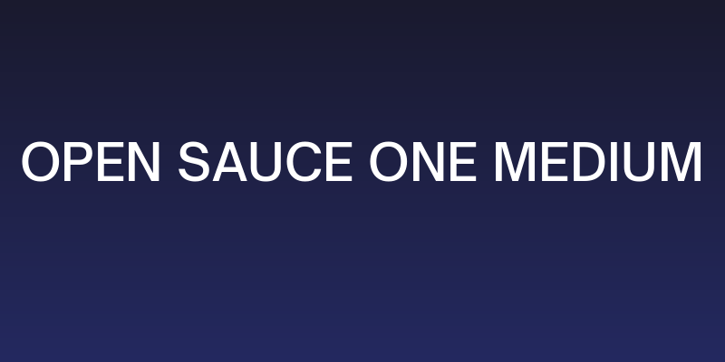 Open Sauce One Medium Social Header