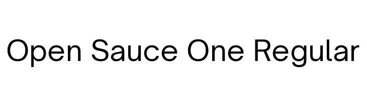Open Sauce One Regular Font