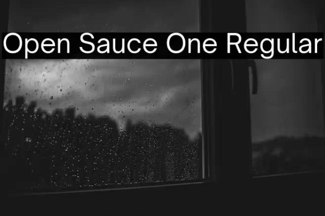 Open Sauce One Regular Font examples