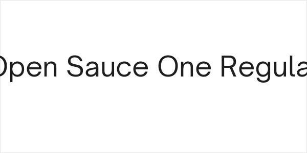 Open Sauce One Regular Logo