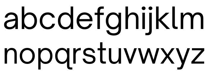 Open Sauce One Regular Font LOWERCASE