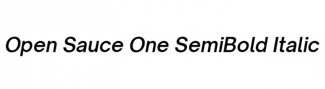 Open Sauce One SemiBold Italic  Fuentes Gratis Descargar
