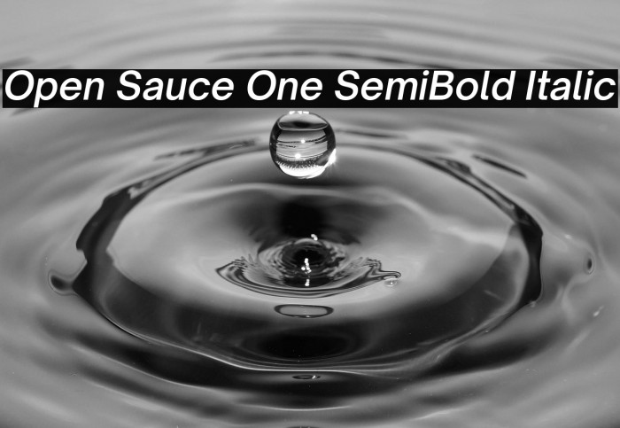 Open Sauce One SemiBold Italic Example 1
