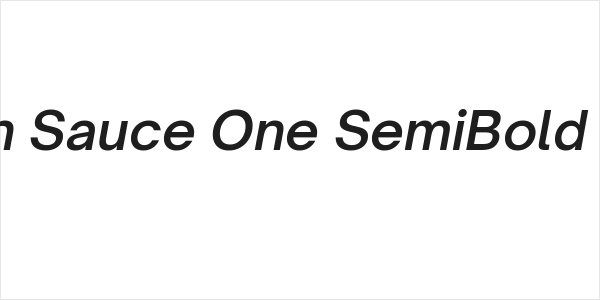 Open Sauce One SemiBold Italic Logo
