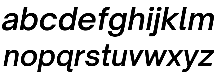 Open Sauce One SemiBold Italic Font LOWERCASE