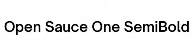 Open Sauce One SemiBold  Frei Schriftart Herunterladen