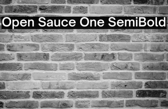 Open Sauce One SemiBold Font examples