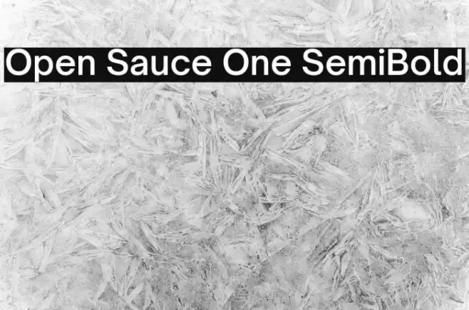Open Sauce One SemiBold Font examples