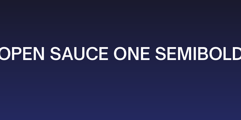 Open Sauce One SemiBold Social Header