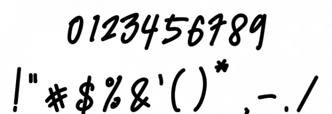 Open Script Font OTHER CHARS