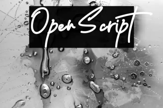 Open Script Font examples