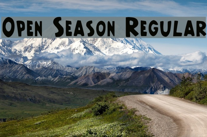Open Season Regular Font examples