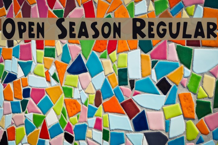 Open Season Regular Font examples
