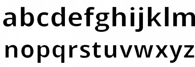 Open Shqip Sans Font LOWERCASE