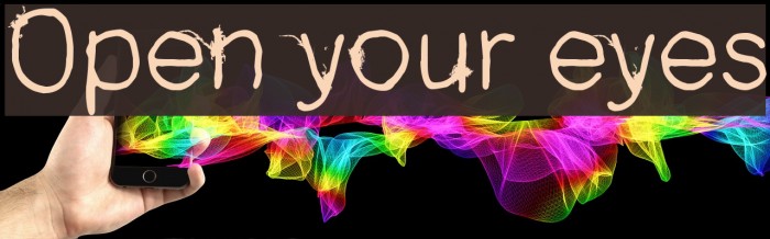 Open your eyes Font examples
