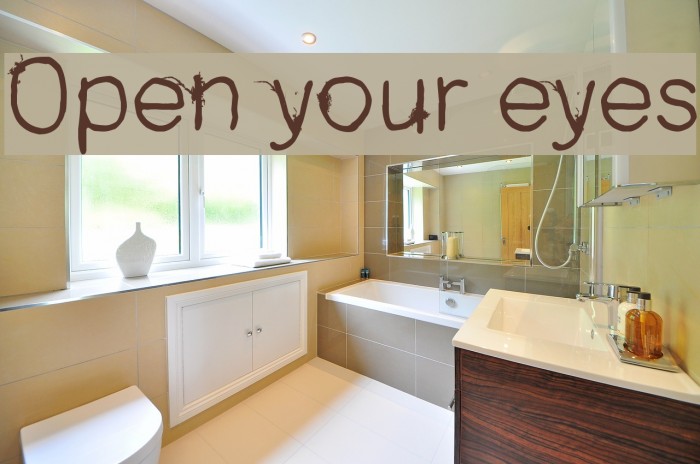 Open your eyes Font examples