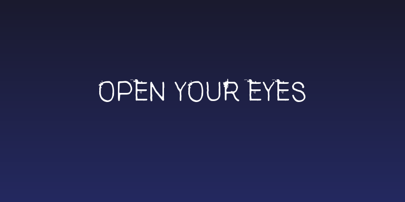 Open your eyes Social Header