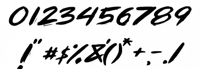 OpenBrush Font OTHER CHARS