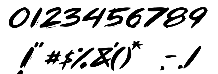 OpenBrush Font OTHER CHARS