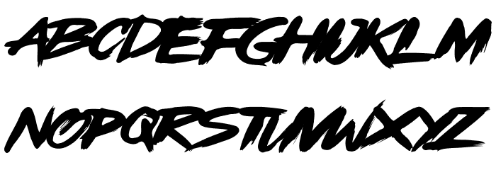 OpenBrush Font LOWERCASE