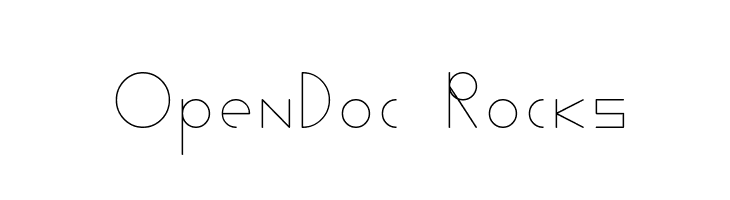 OpenDoc Rocks Font