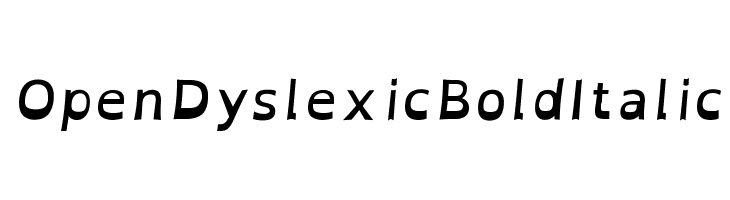 OpenDyslexic Bold Italic Font