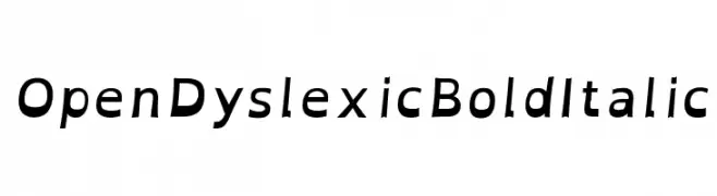 OpenDyslexic Bold Italic  Fuentes Gratis Descargar