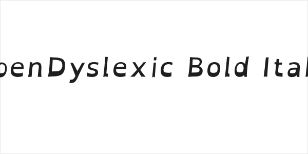 OpenDyslexic Bold Italic Logo