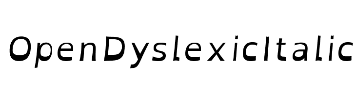 OpenDyslexic Italic  لخطوط تنزيل