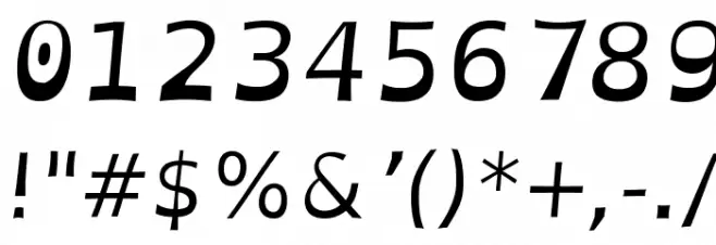 OpenDyslexic Italic Font OTHER CHARS