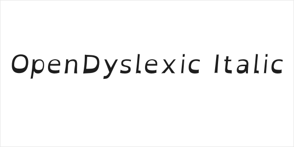 OpenDyslexic Italic Logo