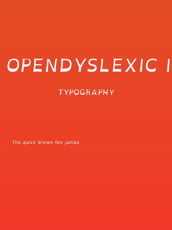 OpenDyslexic Italic Poster