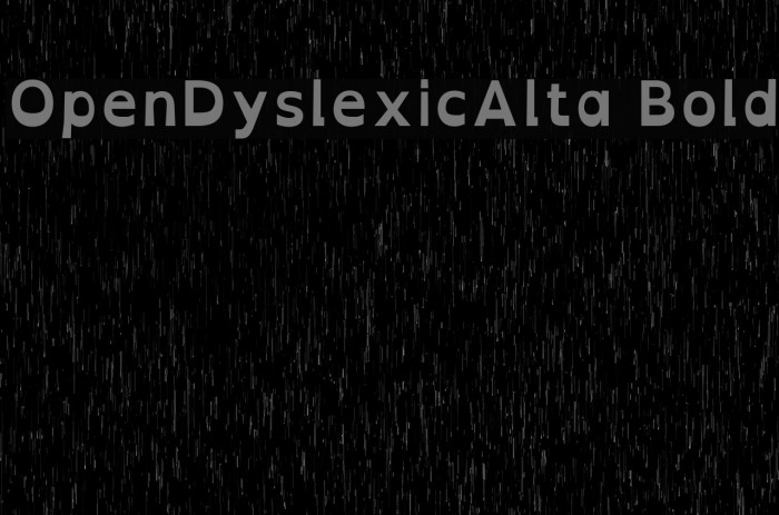 OpenDyslexicAlta Bold Example 1