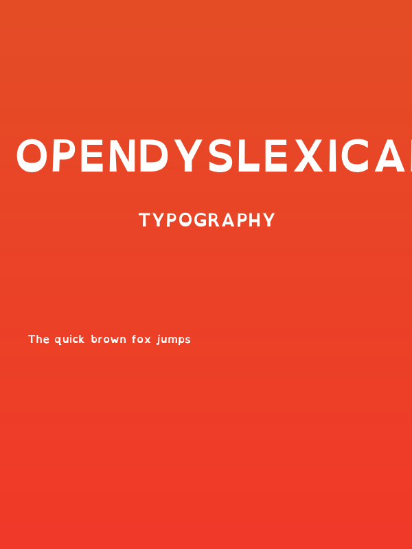 OpenDyslexicAlta Bold Poster