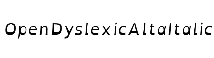OpenDyslexicAlta Italic  Frei Schriftart Herunterladen
