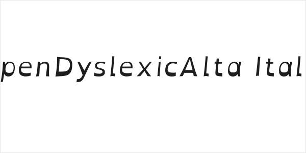 OpenDyslexicAlta Italic Logo
