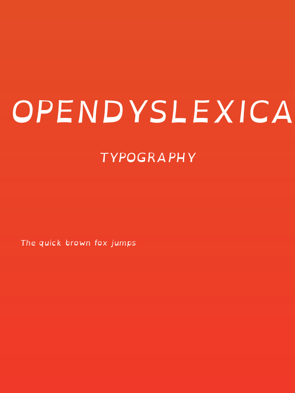 OpenDyslexicAlta Italic Poster