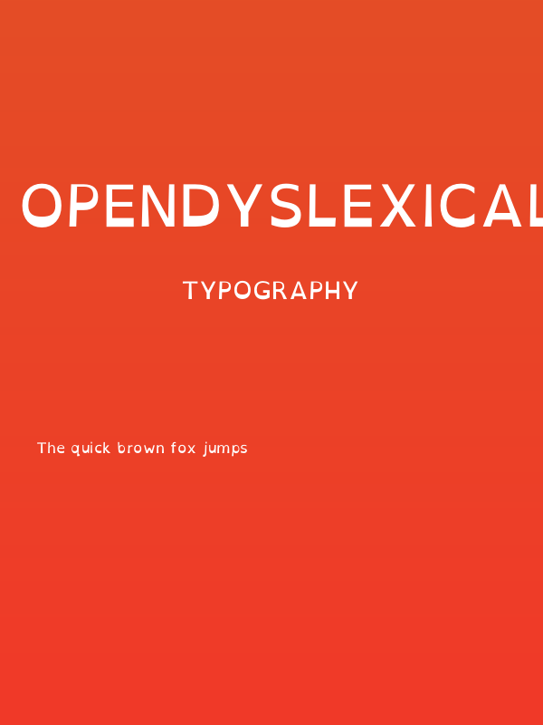 OpenDyslexicAlta Poster