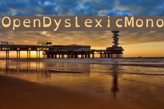 OpenDyslexicMono Fonte examples