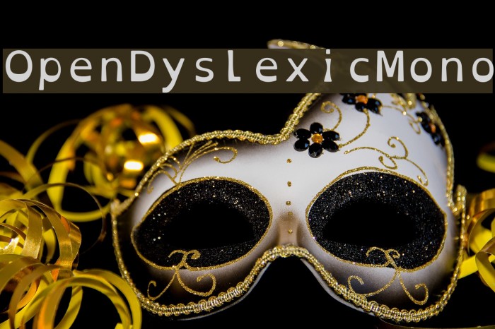 OpenDyslexicMono Fonte examples