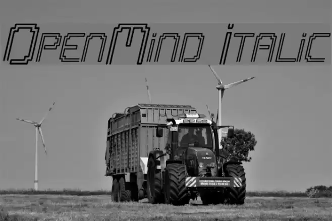 OpenMind Italic Font examples