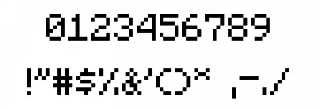 OpenMine Font OTHER CHARS