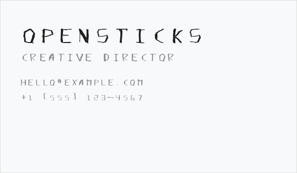 OpenSticks Business Card